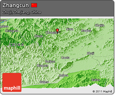 Political Panoramic Map of Zhangcun