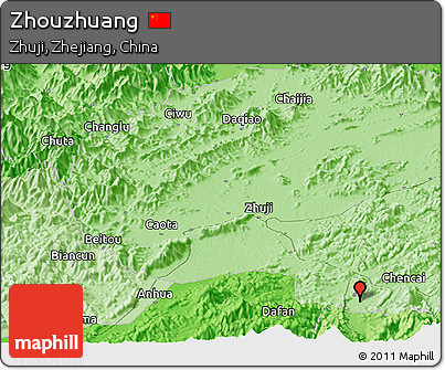 Political Panoramic Map of Zhouzhuang