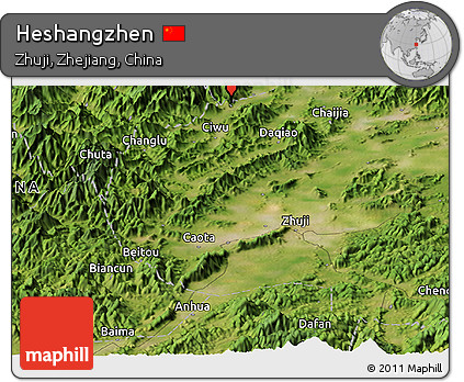 Satellite Panoramic Map of Heshangzhen