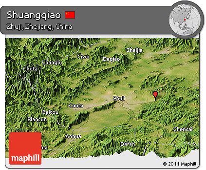 Satellite Panoramic Map of Shuangqiao