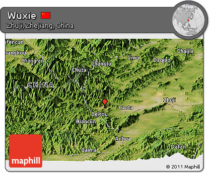 Satellite Panoramic Map of Wuxie