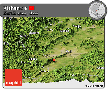 Satellite Panoramic Map of Xishanxia