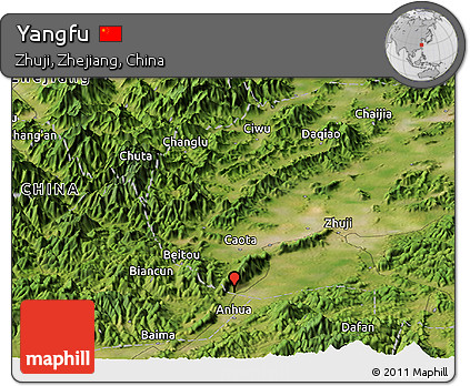 Satellite Panoramic Map of Yangfu