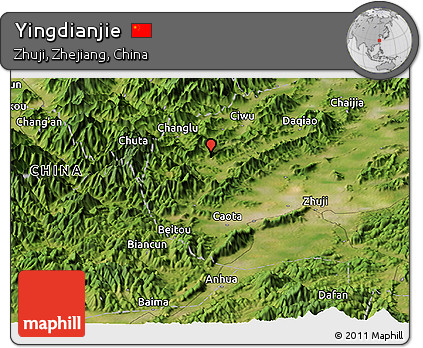 Satellite Panoramic Map of Yingdianjie