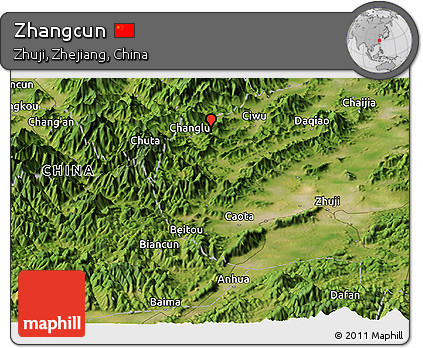 Satellite Panoramic Map of Zhangcun