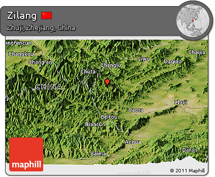Satellite Panoramic Map of Zilang