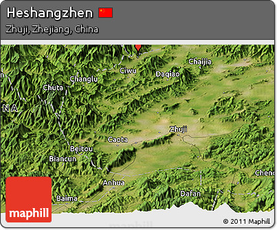 Satellite Panoramic Map of Heshangzhen