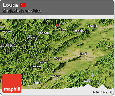 Satellite Panoramic Map of Louta