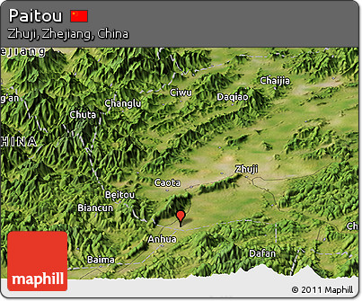 Satellite Panoramic Map of Paitou