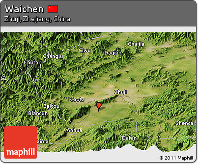 Satellite Panoramic Map of Waichen