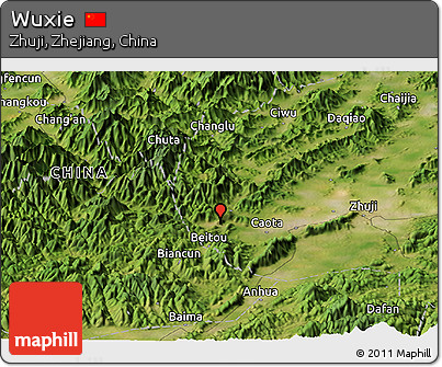 Satellite Panoramic Map of Wuxie