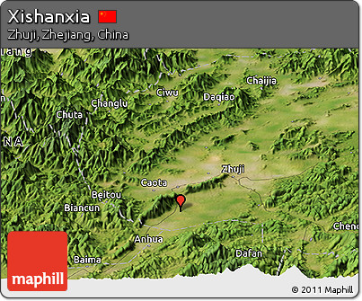 Satellite Panoramic Map of Xishanxia