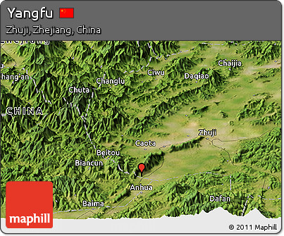 Satellite Panoramic Map of Yangfu