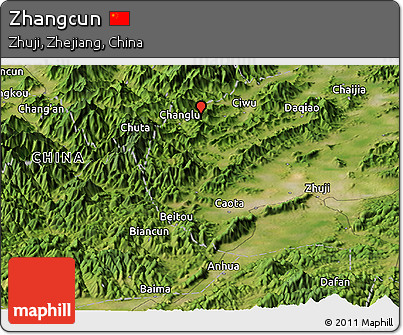 Satellite Panoramic Map of Zhangcun