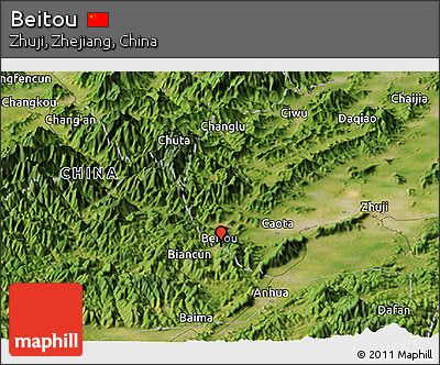 Satellite Panoramic Map of Beitou