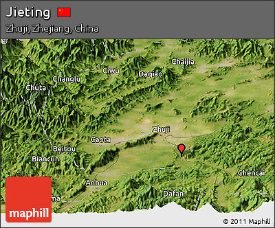 Satellite Panoramic Map of Jieting