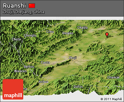 Satellite Panoramic Map of Ruanshi