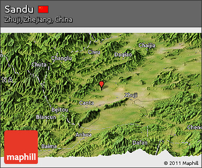 Satellite Panoramic Map of Sandu