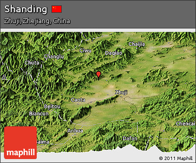 Satellite Panoramic Map of Shanding