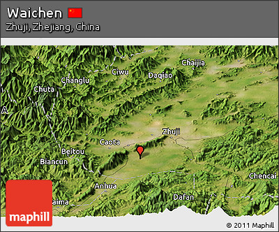 Satellite Panoramic Map of Waichen