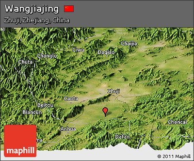 Satellite Panoramic Map of Wangjiajing