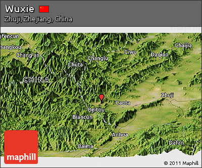 Satellite Panoramic Map of Wuxie