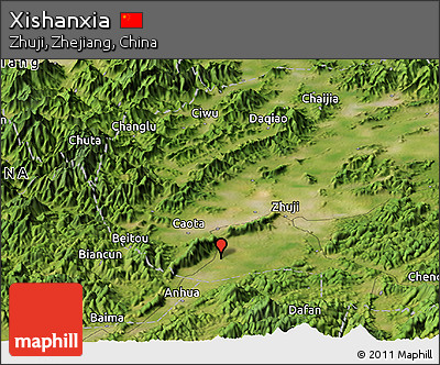 Satellite Panoramic Map of Xishanxia