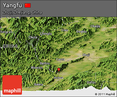 Satellite Panoramic Map of Yangfu