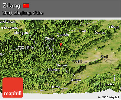 Satellite Panoramic Map of Zilang