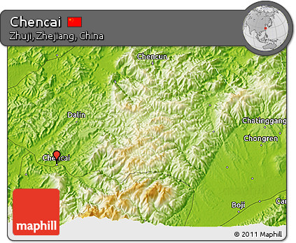 Physical 3D Map of Chencai