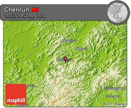 Physical 3D Map of Chencun