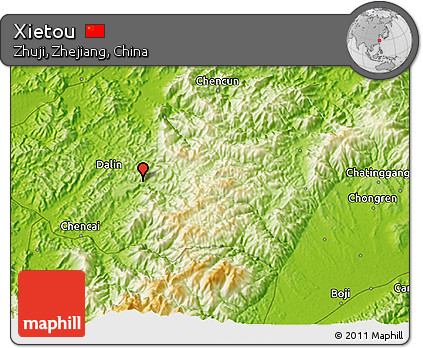 Physical 3D Map of Xietou