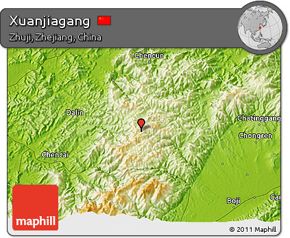Physical 3D Map of Xuanjiagang