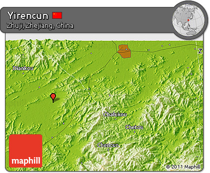 Physical 3D Map of Yirencun