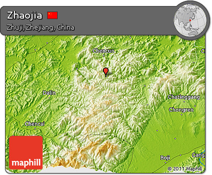 Physical 3D Map of Zhaojia