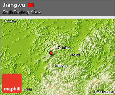 Physical 3D Map of Jiangwu