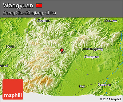 Physical 3D Map of Wangyuan