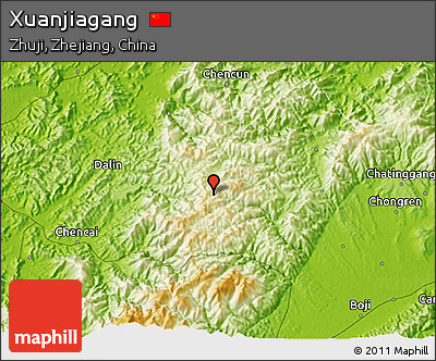 Physical 3D Map of Xuanjiagang