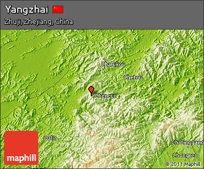 Physical 3D Map of Yangzhai
