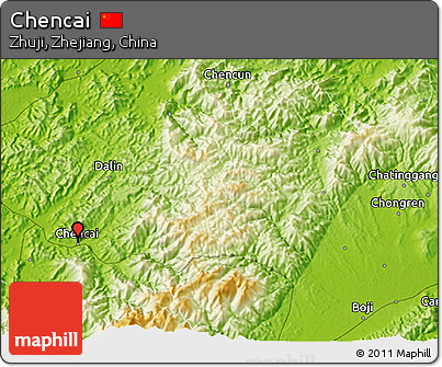 Physical 3D Map of Chencai