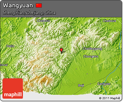 Physical 3D Map of Wangyuan