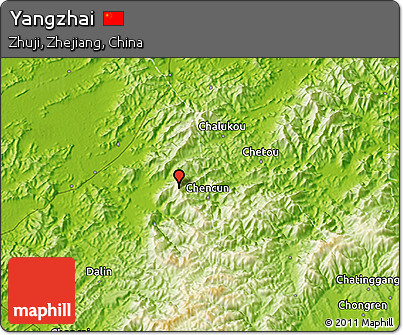 Physical 3D Map of Yangzhai