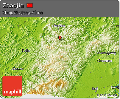Physical 3D Map of Zhaojia