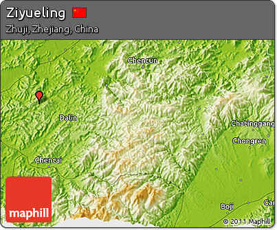 Physical 3D Map of Ziyueling