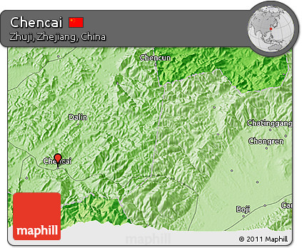 Political 3D Map of Chencai