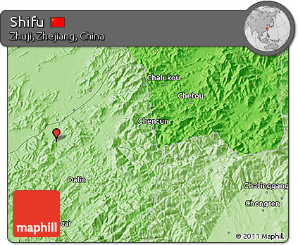 Political 3D Map of Shifu