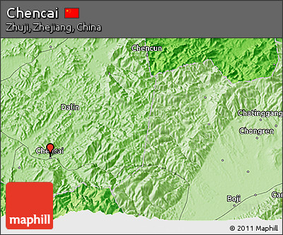 Political 3D Map of Chencai