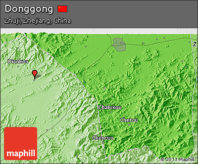 Political 3D Map of Donggong
