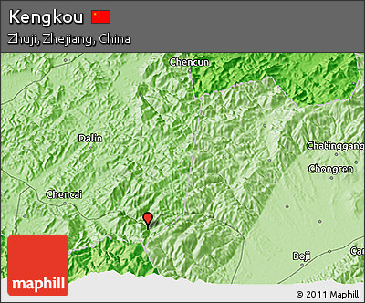 Political 3D Map of Kengkou