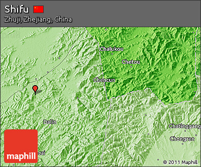 Political 3D Map of Shifu